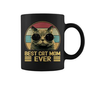 Vintage Best Cat Mom Ever For Women Cat Lover Cat Mom Coffee Mug - Monsterry DE