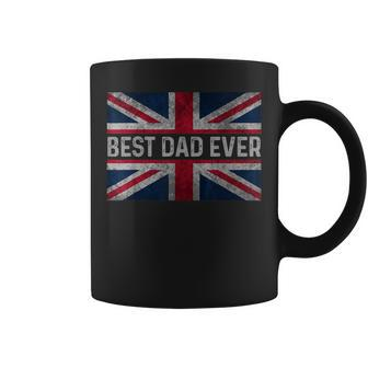 Vintage Best Dad Ever Flag England Father's Day Husband Coffee Mug - Monsterry