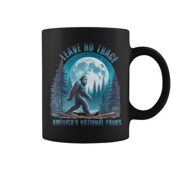 Vintage Bigfoot Leave No-Trace America's National Parks Coffee Mug - Monsterry