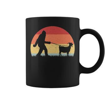 Vintage Bigfoot Walking Goat Sasquatch Coffee Mug | Mazezy