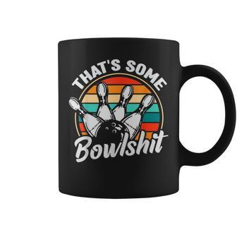 Vintage Bowling That's Some Bowlshit Retro Bowler Coffee Mug | Mazezy