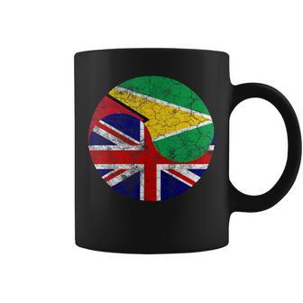 Vintage British & Guyanese Flags Uk And Guyana Coffee Mug - Monsterry