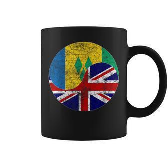 Vintage British & St Vincent And The Grenadines Flags Coffee Mug - Monsterry DE