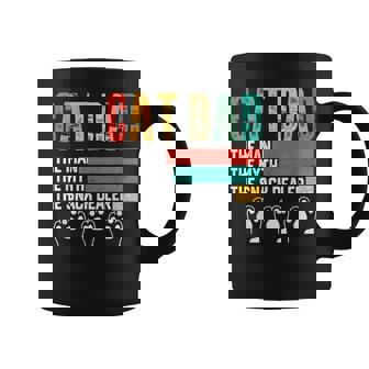 Vintage Cat Dad The Man The Myth Snack Dealer Father Day Coffee Mug | Mazezy