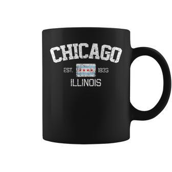 Vintage Chicago Illinois Est 1833 Souvenir Coffee Mug - Monsterry UK