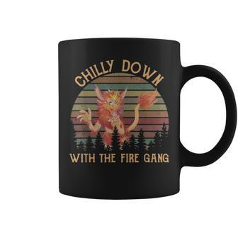 Vintage Chilly Down With The Fire Gang Saying Coffee Mug - Monsterry