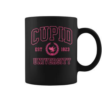 Vintage Cupid University College Cute Valentines Day Coffee Mug - Monsterry