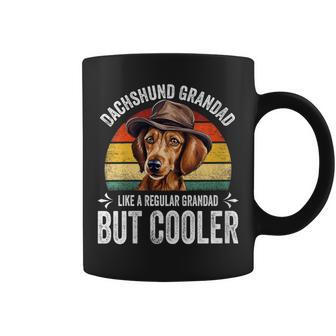 Vintage Dachshund Grandad Like A Regular Grandad But Cooler Coffee Mug - Monsterry