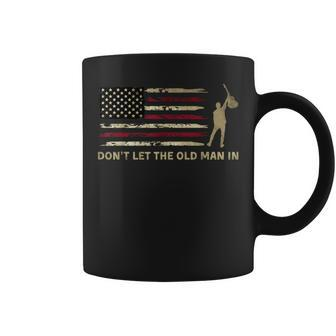 Vintage Don't Let The Old Man In American Flag Guitar Coffee Mug | Mazezy AU