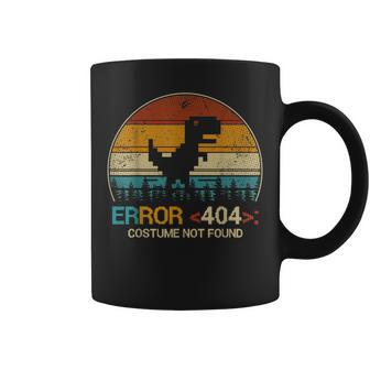 Vintage Error 404 Costume Not Found Dinosaur Coffee Mug - Thegiftio UK