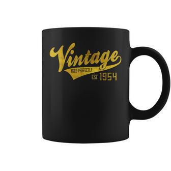 Vintage Est 1954 Aged 70 Yrs Old Bday 70Th Birthday Coffee Mug - Monsterry