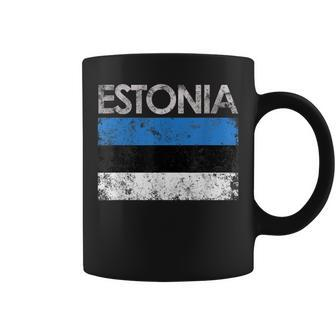 Vintage Estonia Estonian Flag Pride Coffee Mug - Monsterry