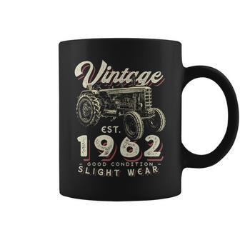 Vintage Farmer Tractor Established 1962 60Th Birthday Party Coffee Mug - Monsterry CA