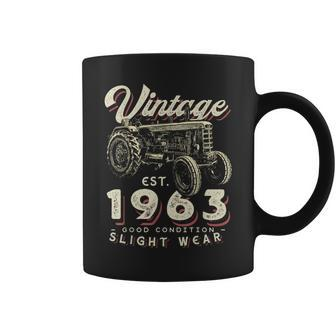 Vintage Farmer Tractor Established 1963 60Th Birthday Party Coffee Mug - Monsterry UK