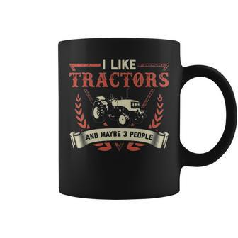 Vintage Farmer Tractor Graphic Farm Rancher Coffee Mug | Mazezy