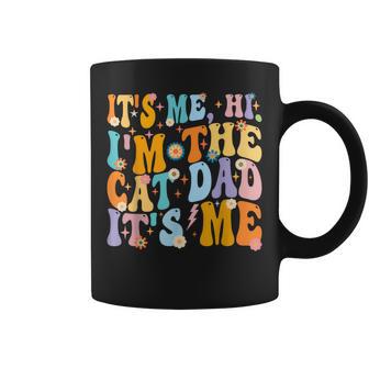 Vintage Fathers Day It's Me Hi I'm The Cat Dad It's Me Coffee Mug - Monsterry CA