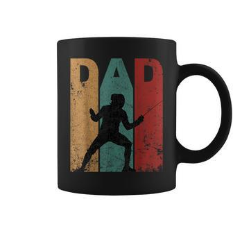 Vintage Fencing Dad Fathers Day Fencing Daddy Ideas Coffee Mug - Monsterry AU
