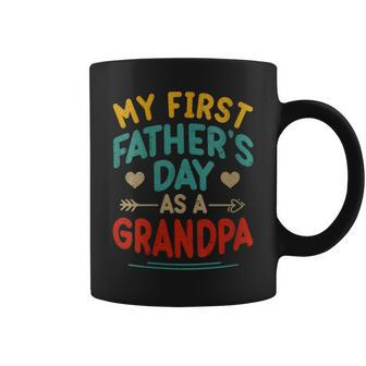 Vintage My First Father's Day As A Grandpa Father's Day Coffee Mug - Seseable