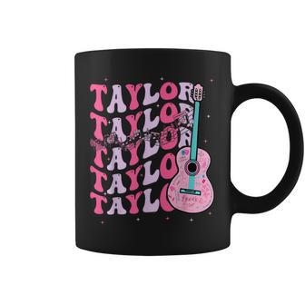 Vintage First Name Taylor Groovy First Name Personalized Coffee Mug | Mazezy