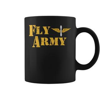 Vintage Fly Army Military Pilot Army Aviation Branch Coffee Mug - Monsterry CA