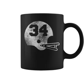 Vintage Football Jersey Number 34 Player Number Coffee Mug - Monsterry