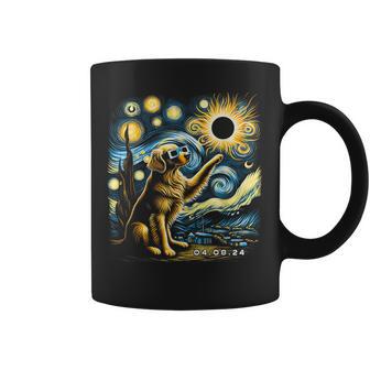 Vintage Golden Retrievers Dogs Solar Eclipse Lovely Animals Coffee Mug - Monsterry CA