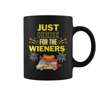 Vintage Hot Dog 4Th Of July I'm Just Here For The Wieners Coffee Mug - Monsterry AU