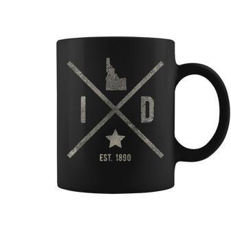 Vintage Idaho Home State Outline Id Map Silhouette Coffee Mug - Monsterry AU