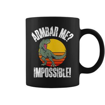 Vintage Jiu-Jitsu T Rex Armbar Me Bjj Dinosaur Humor Coffee Mug - Monsterry