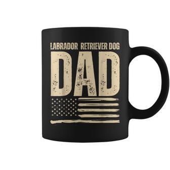 Vintage Lab Dog Dad 4Th Of July American Flag Father's Day Coffee Mug - Thegiftio UK