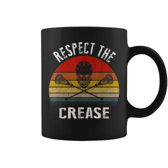 Vintage Lacrosse Retro Respect The Crease Coffee Mug - Monsterry CA
