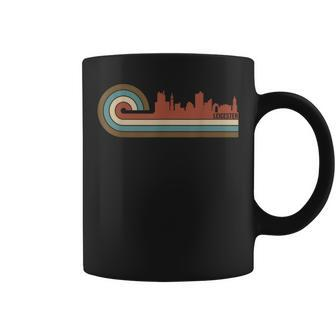 Vintage Leicester Sunset Cityscape Retro Skyline Coffee Mug - Monsterry