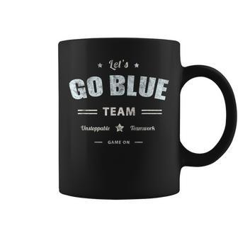Vintage Let's Go Blue War Game Team Competition Summer Camp Coffee Mug - Seseable