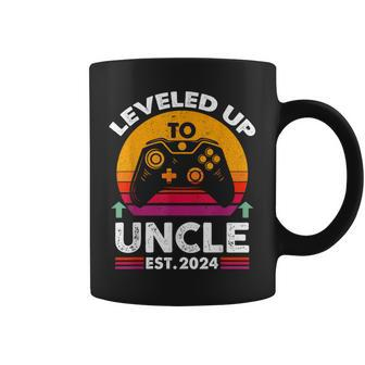 Vintage Leveled Up To Uncle Est 2024 Promoted To Uncle 2024 Coffee Mug - Thegiftio UK