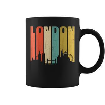 Vintage London Souvenir Retro Stripes London Skyline Coffee Mug - Thegiftio UK