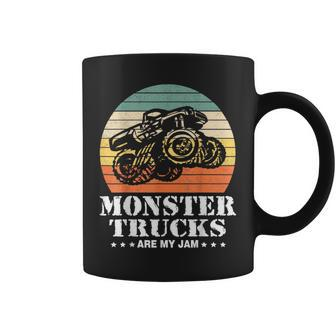 Vintage Monster Truck Are My Jam Retro Sunset Cool Engines Tassen - Seseable