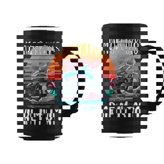 Vintage Monster Truck Are My Jam Retro Sunset Cool Engines Taza de café - Regaloses