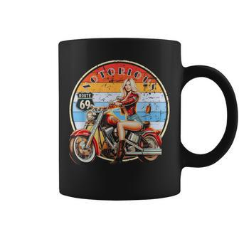 Vintage Motorbike Sexy Pin-Up Biker Coffee Mug - Monsterry