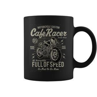 Vintage Motorcycle T Biker Cafe Racer Full Of Speed Coffee Mug - Monsterry UK
