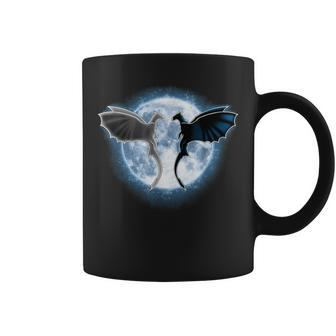 Vintage Movie Toothless Light Fury In The Moon Sweet Couple Coffee Mug | Mazezy