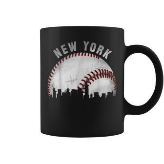 Vintage New York Skyline City Baseball Coffee Mug - Monsterry CA