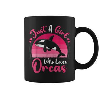 Vintage Orca Fish Lover Just A Girl Who Loves Orcas Coffee Mug - Thegiftio UK