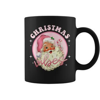 Vintage Pink Christmas Vibes Pink Santa Claus Pajama Coffee Mug - Thegiftio UK