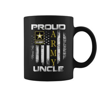 Vintage Proud Army Uncle With American Flag Coffee Mug - Monsterry DE