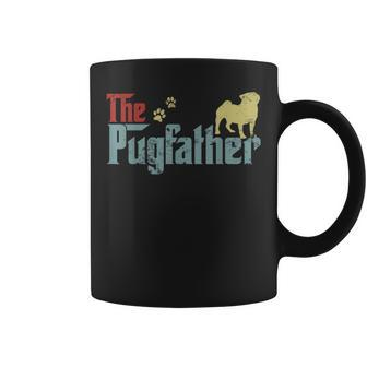 Vintage The Pugfather Happy Father's Day Pug Lover Coffee Mug - Monsterry
