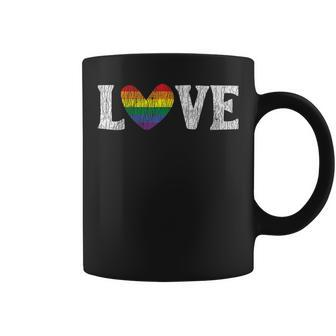 Vintage Rainbow Love Proud Family Matching Gay Lesbian Lgbtq Coffee Mug - Monsterry DE