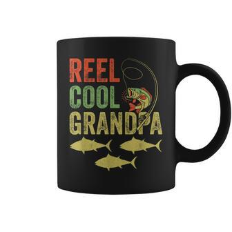 Vintage Reel Cool Grandpa Father's Day Grandfather Fishing Coffee Mug - Seseable