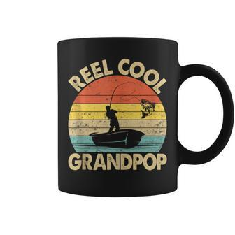 Vintage Reel Cool Grandpop Fishing Father's Day Fisherman Coffee Mug - Thegiftio UK