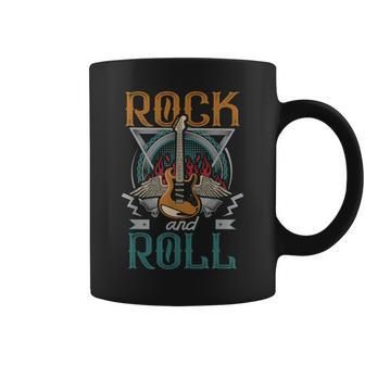 Vintage Retro 80S Rock & Roll Music Guitar Wings Coffee Mug - Monsterry UK