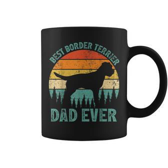 Vintage Retro Best Border Terrier Dad Ever Father's Day Coffee Mug | Crazezy AU